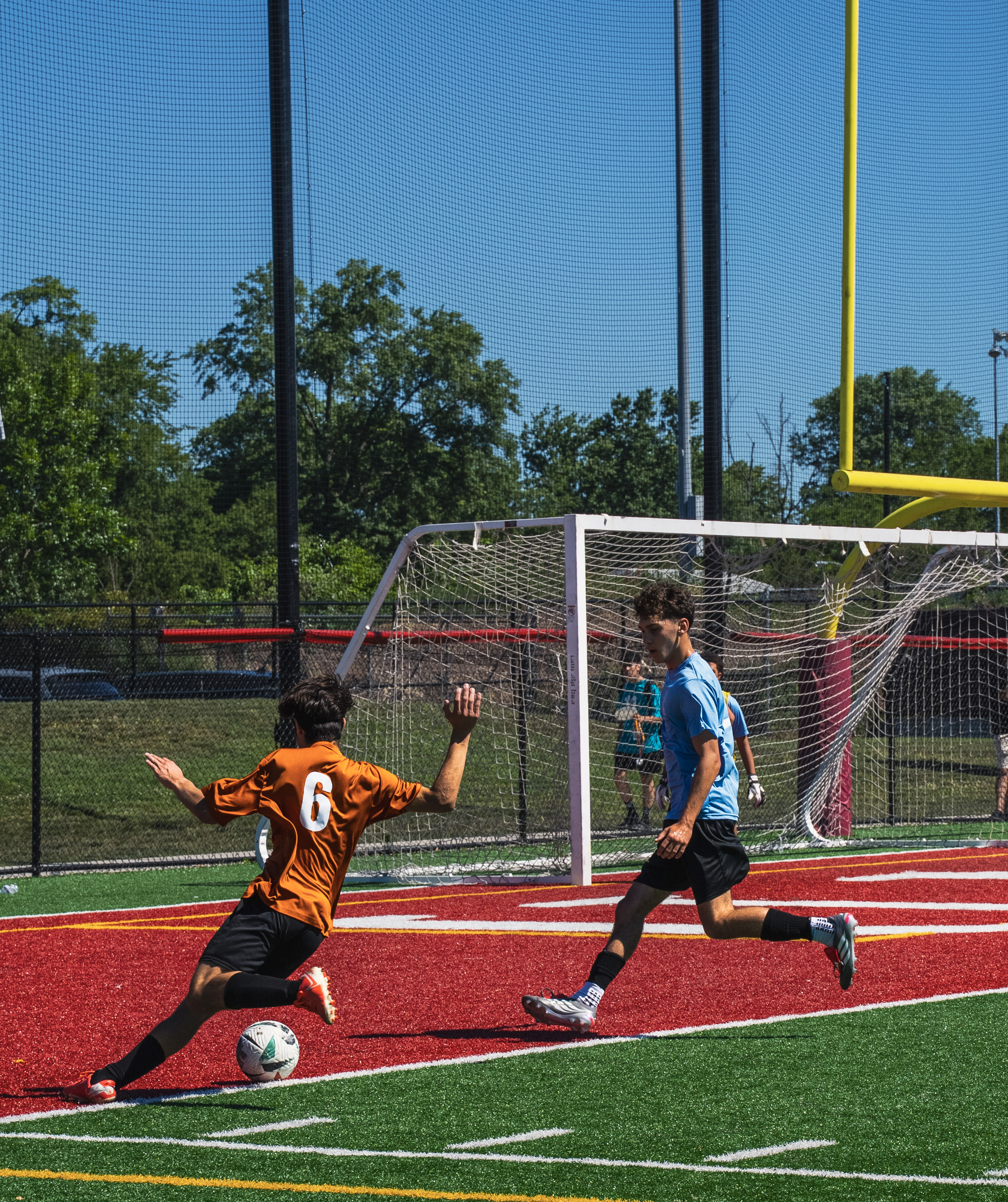 Soccer action shot