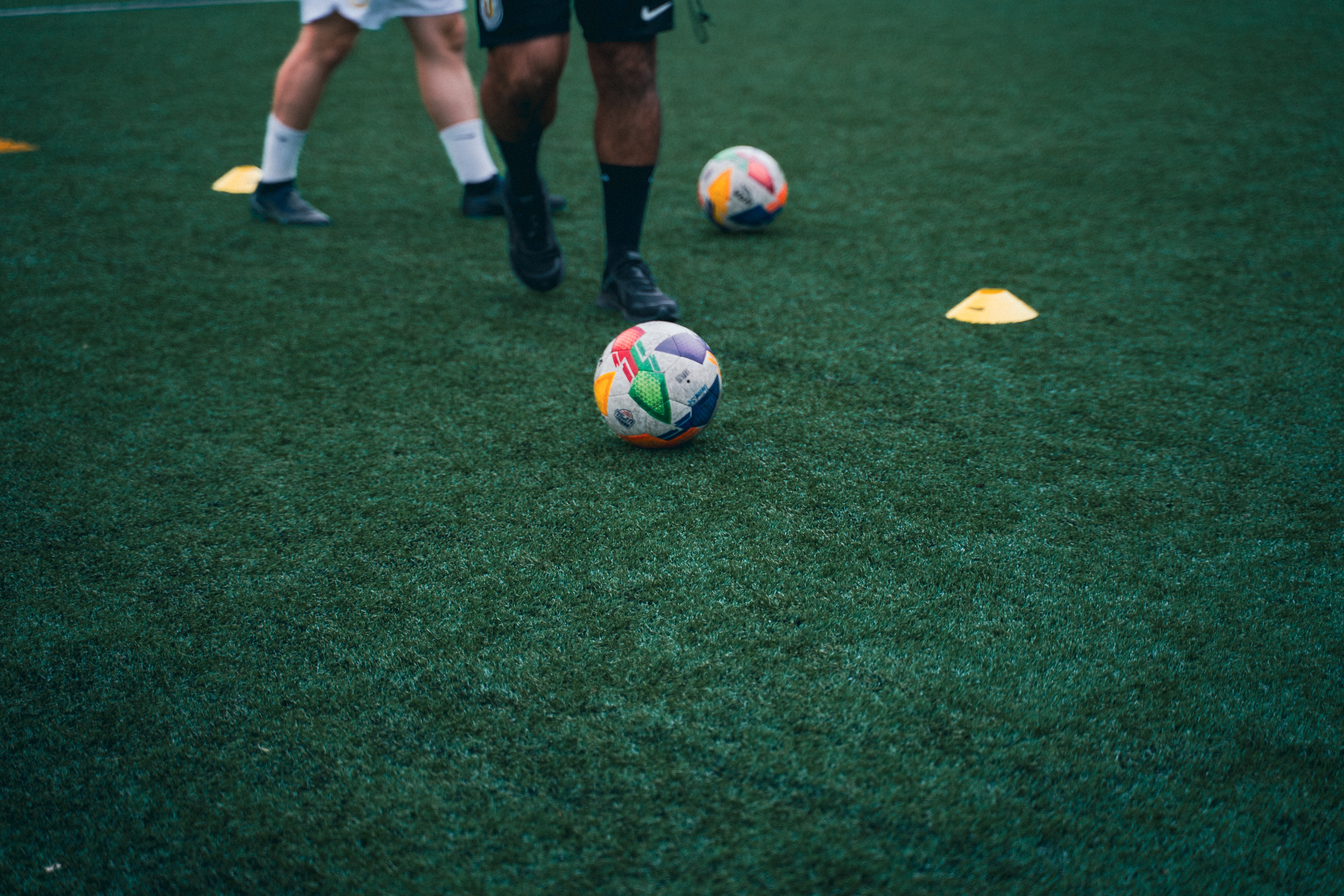 Soccer action shot