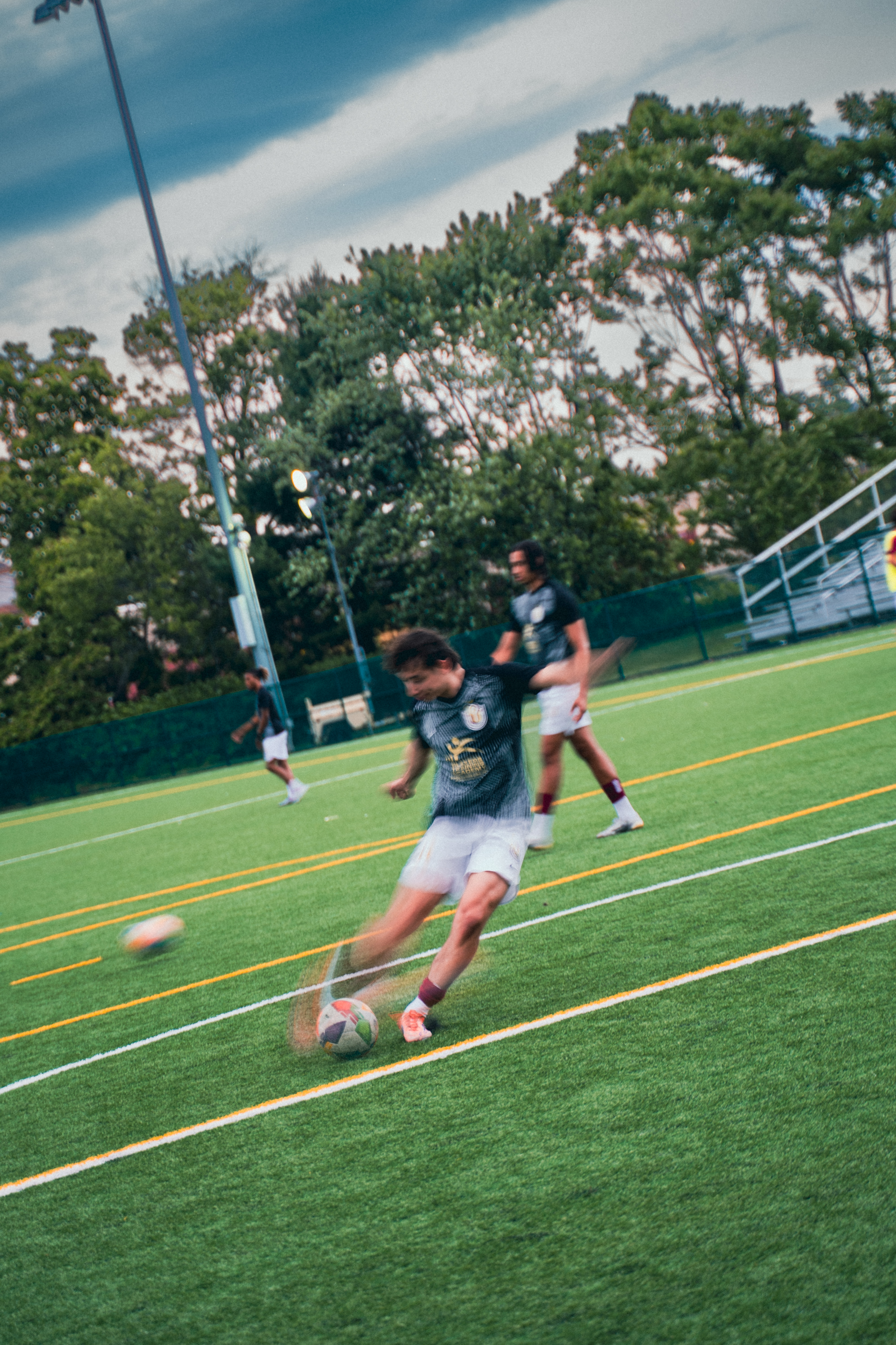 Soccer action shot